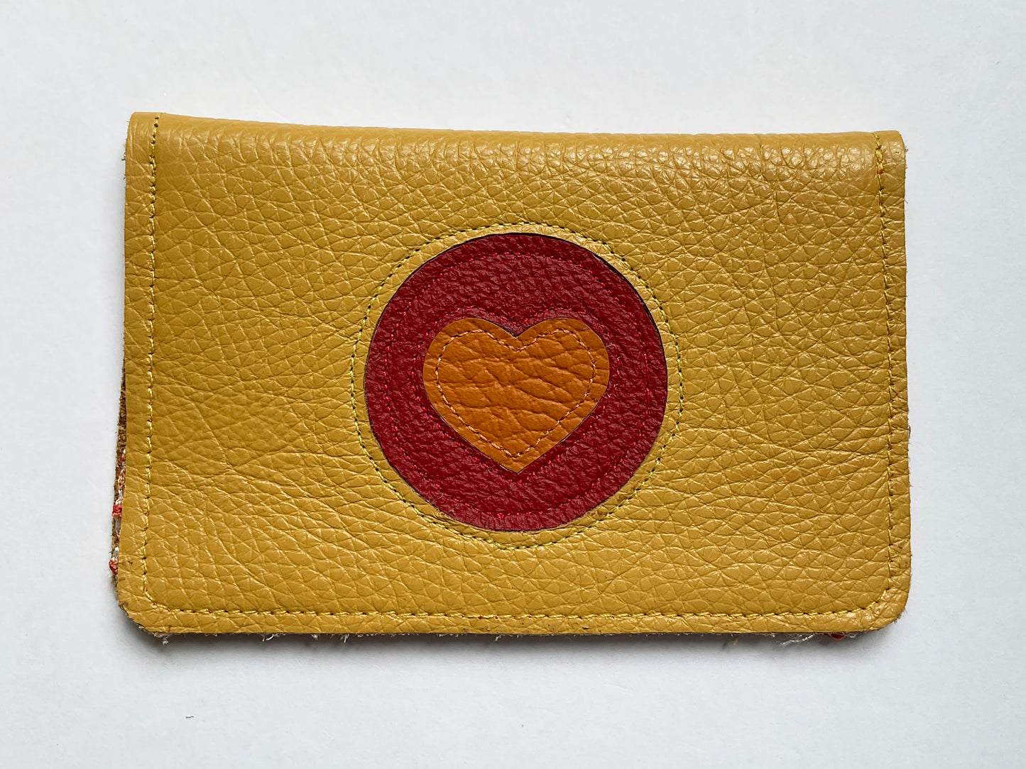 Leather Cardholder: Circle Heart 10