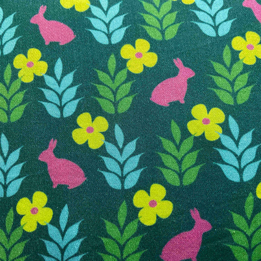 Cotton Sateen Cushion Cover: Rabbit • Viola (Small)