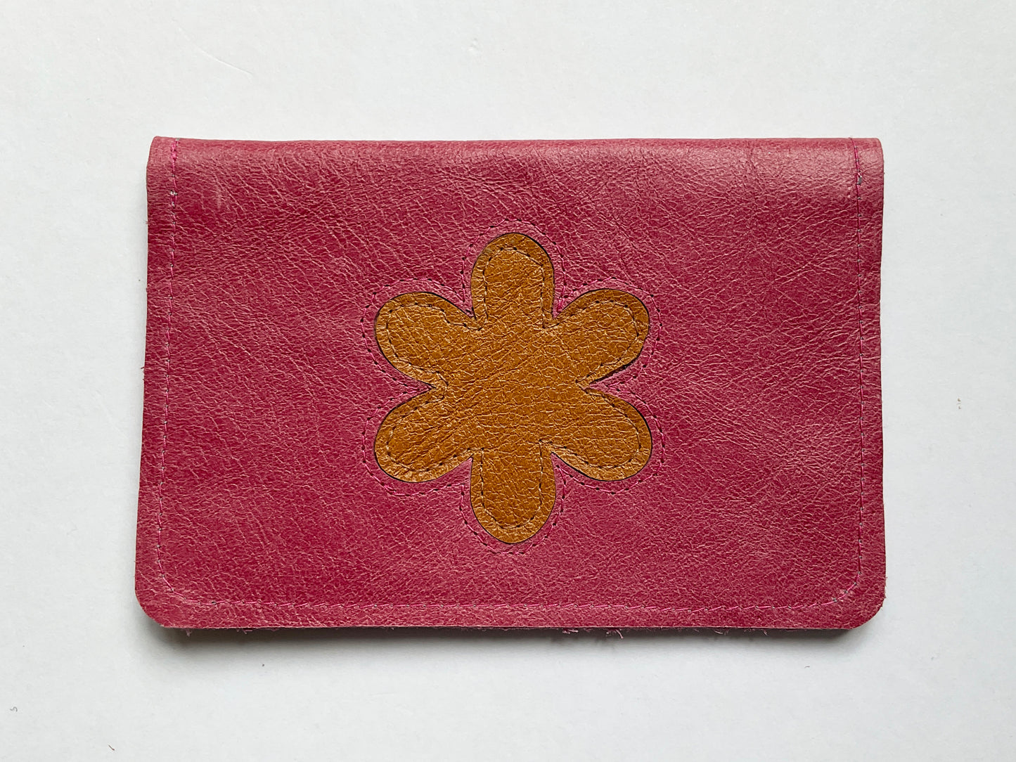 Leather Cardholder: Flower 1-04