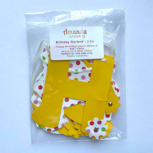 Garland: Happy Birthday: Dot • Celia