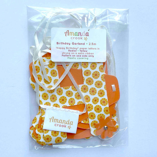 Garland: Happy Birthday: Radial • Orange