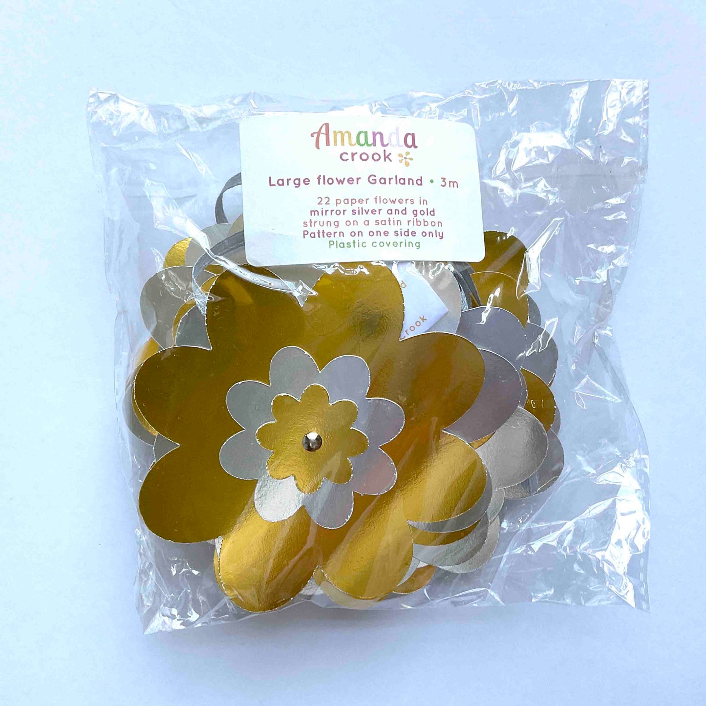 Garland: Large Flower: Gold & Silver