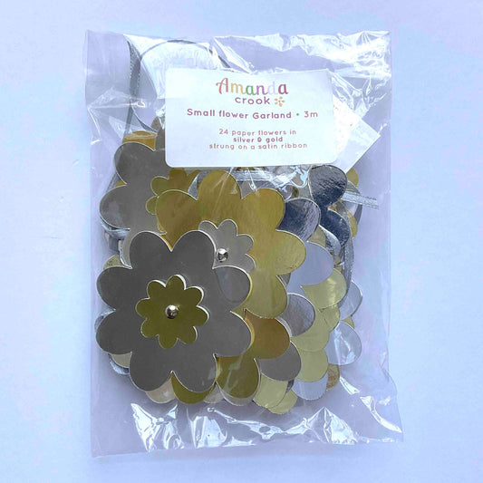 Garland: Small Flower: Gold & Silver