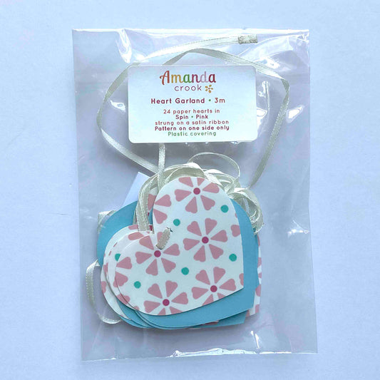 Garland: Heart: Spin • Pink