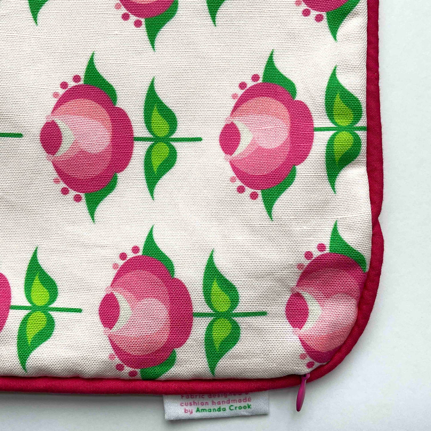 Linen-Cotton Cushion Cover: Rosa • Sugar (Small)