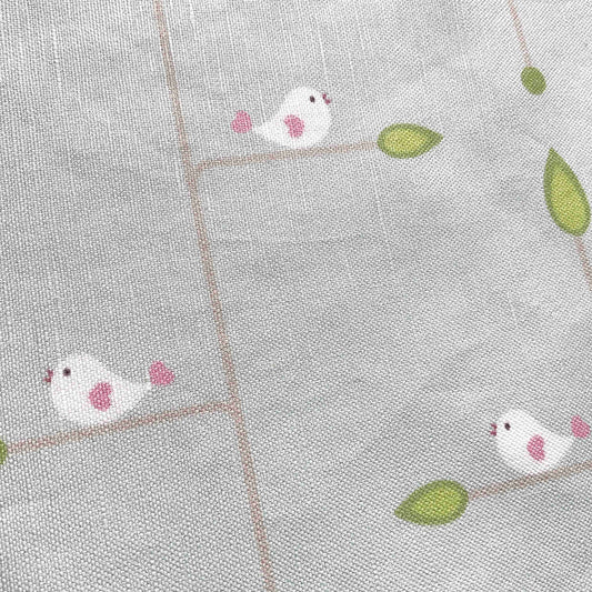Linen-Cotton Cushion Cover: Bird & Branch • Charmian (Small)