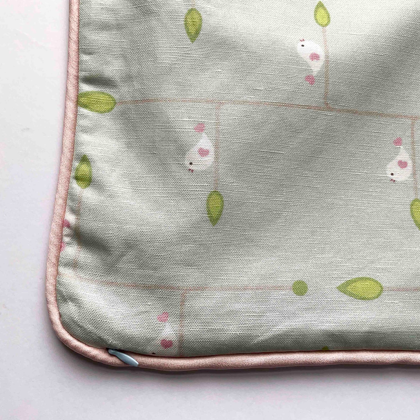Linen-Cotton Cushion Cover: Bird & Branch • Charmian (Small)