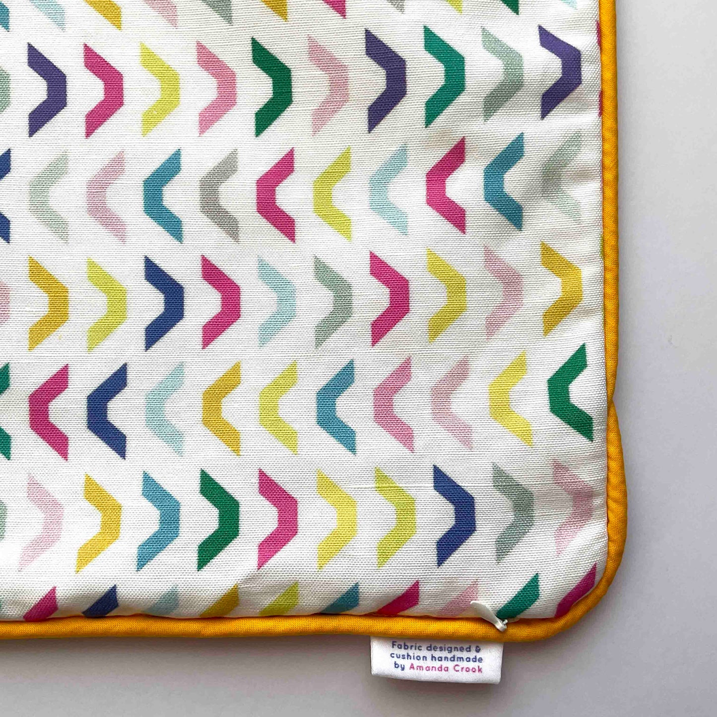 Linen-Cotton Cushion Cover: Chevron • Taze (Small)