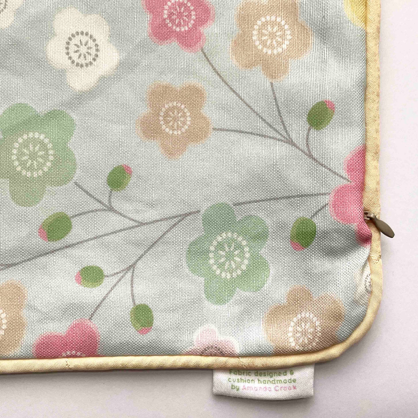 Linen-Cotton Cushion Cover: Japanese Garden • Pastel (Small)