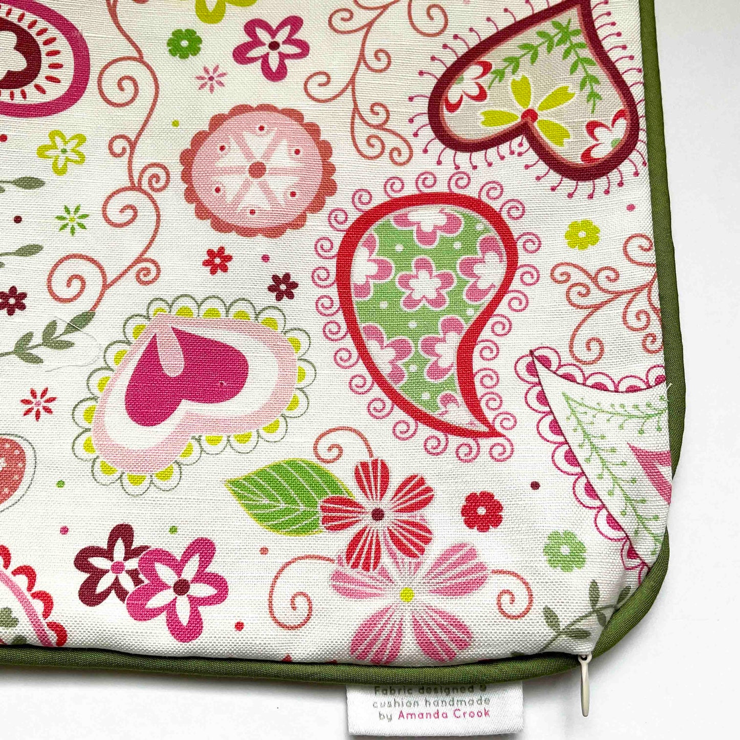 Linen-Cotton Cushion Cover: Paisley • Elsa (Small)