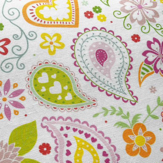 Linen-Cotton Cushion Cover: Paisley • Lily (Small)