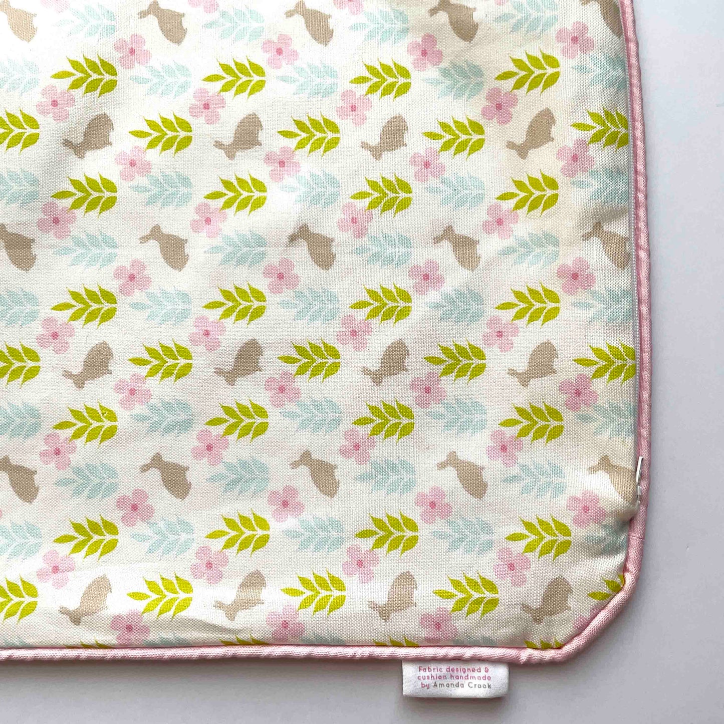 Linen-Cotton Cushion Cover: Rabbit • Bella (Small)