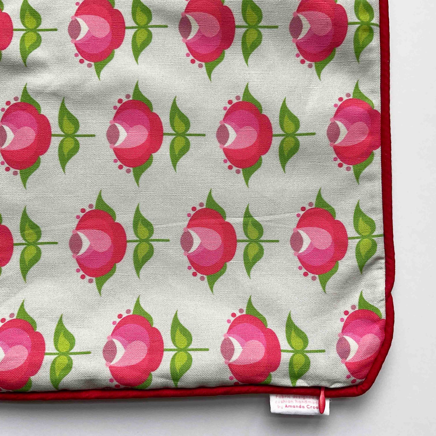 Linen-Cotton Cushion Cover: Rosa • Crimson (Small)