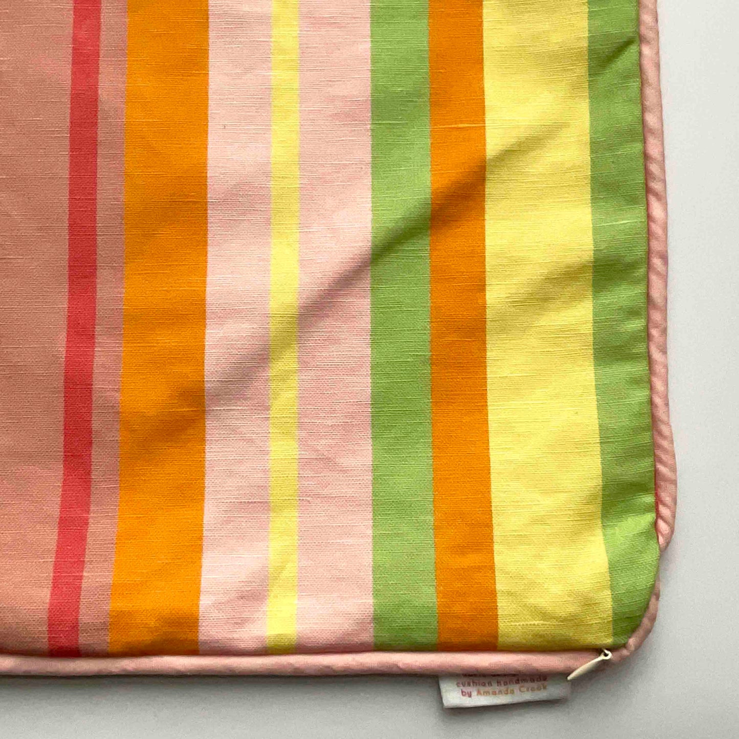 Linen-Cotton Cushion Cover: Stripe • Lily (Small)