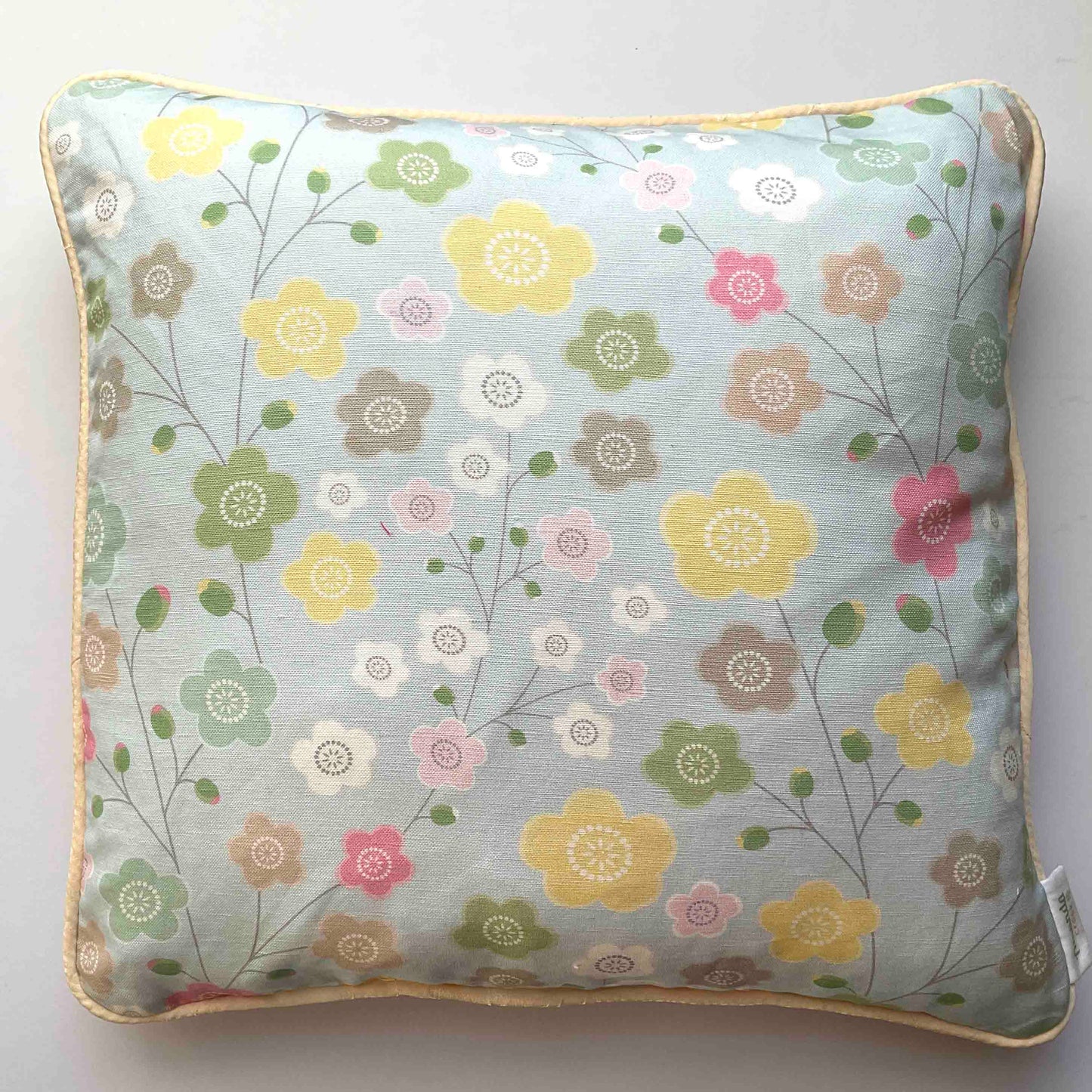 Linen-Cotton Cushion Cover: Japanese Garden • Pastel (Small)