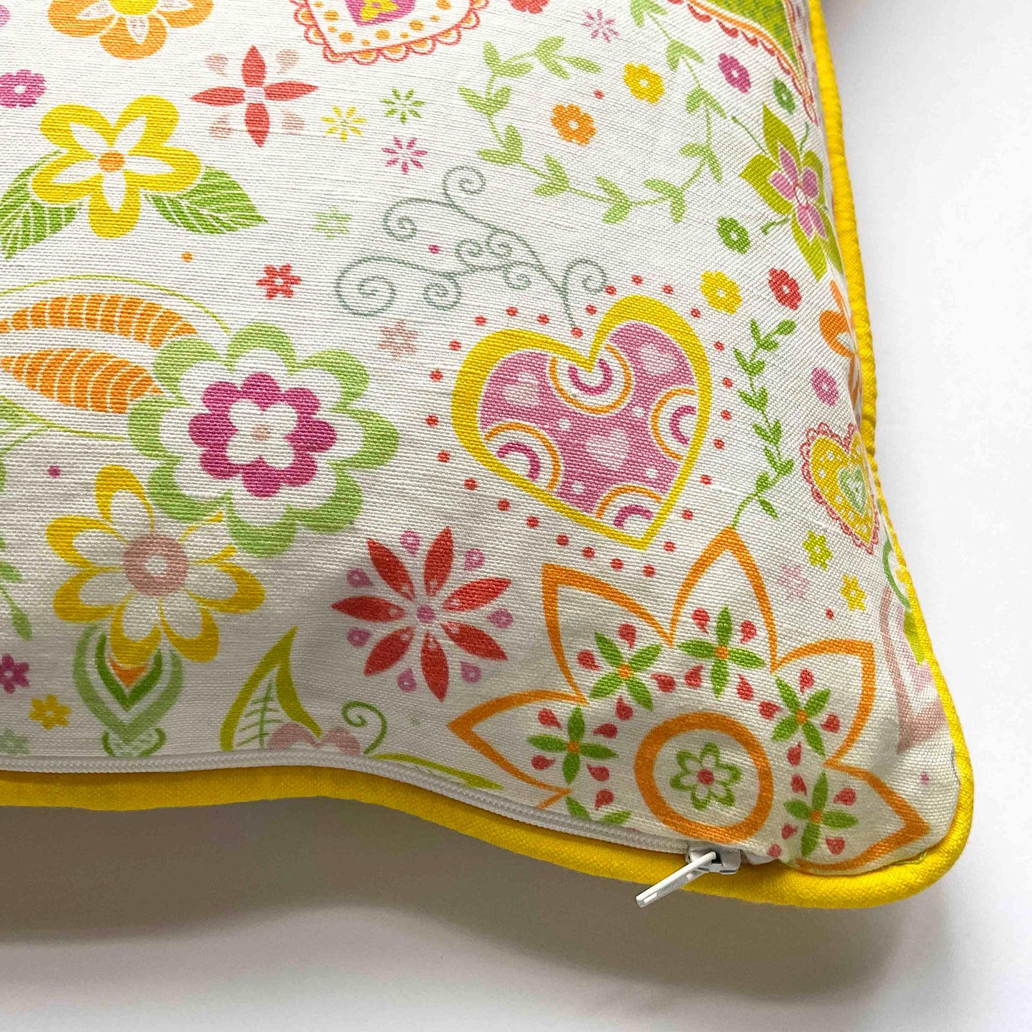 Linen-Cotton Cushion Cover: Paisley • Lily (Small)