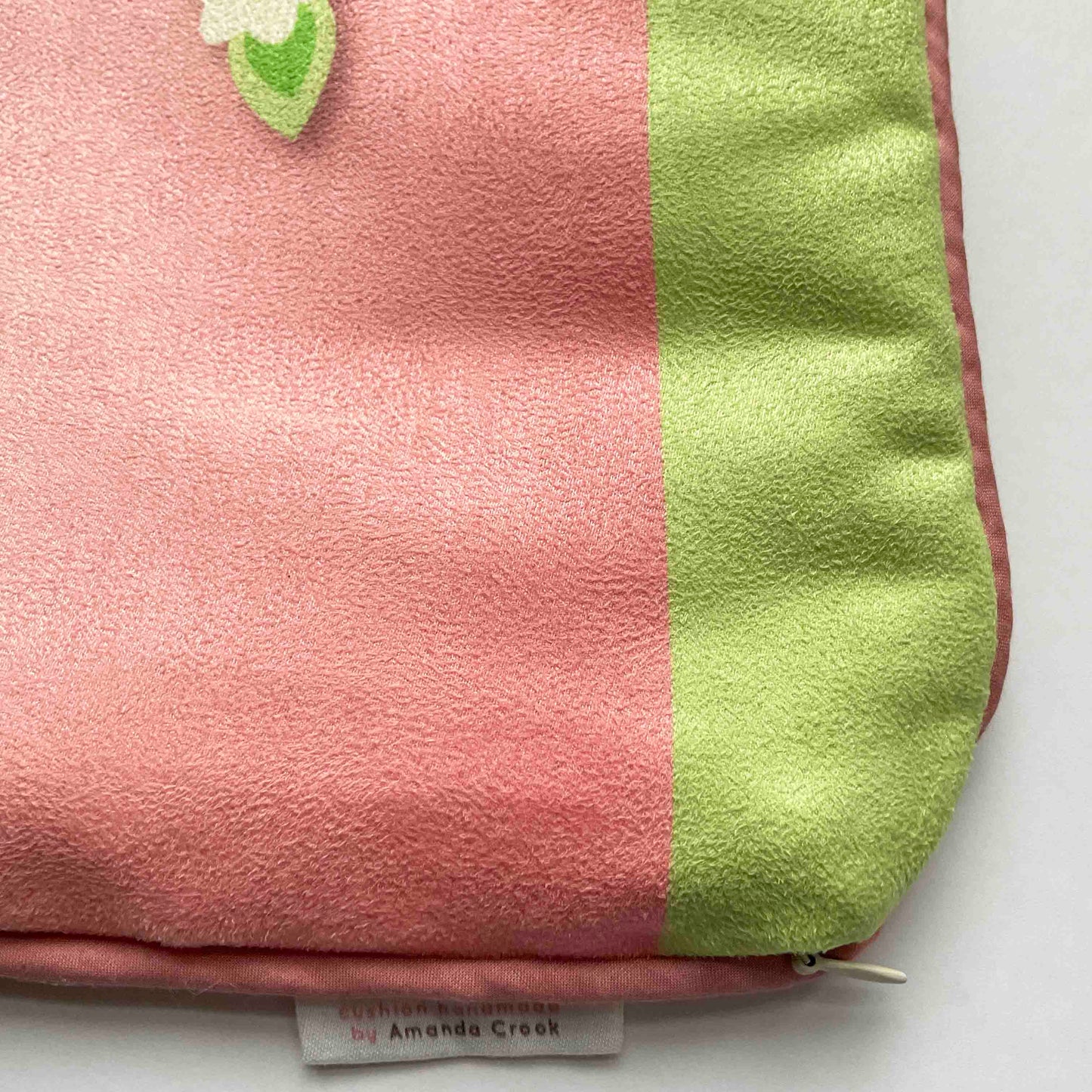 Suede Cushion Cover: Birds • Pink (Small)