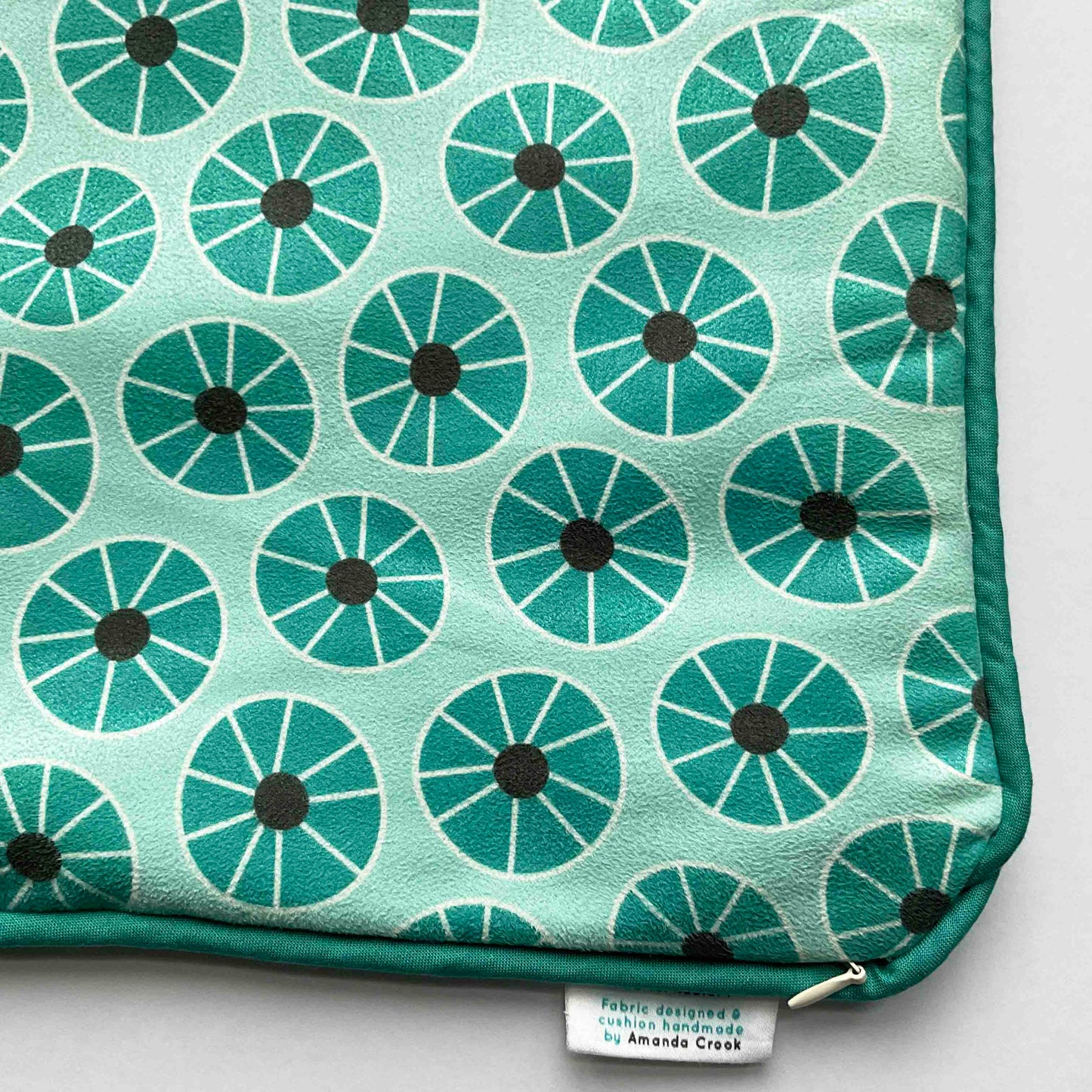 Suede Cushion Cover: Radial • Blue (Small)