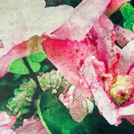 Velvet Cushion Cover: Clematis 1 (Large)