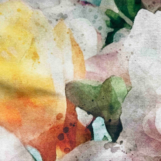 Velvet Cushion Cover: Freesia 1 (Large)