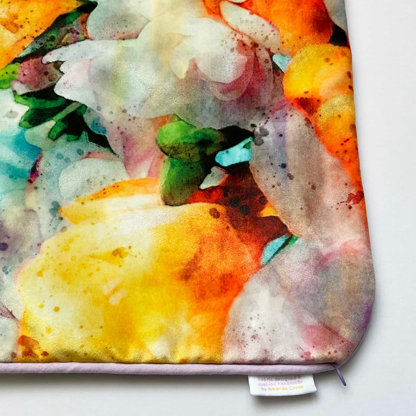 Velvet Cushion Cover: Freesia 1 (Small)