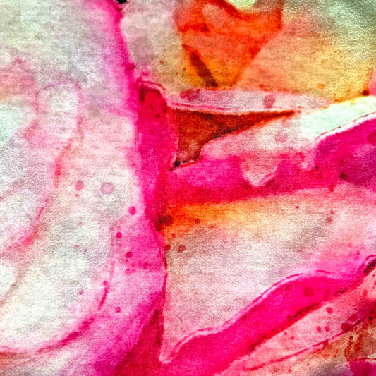 Velvet Cushion Cover: Pink Roses 1 (Large)