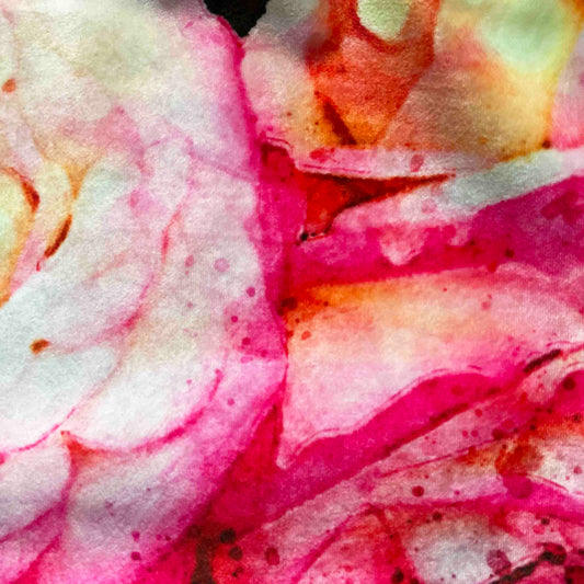 Velvet Cushion Cover: Pink Roses 1 (Small)