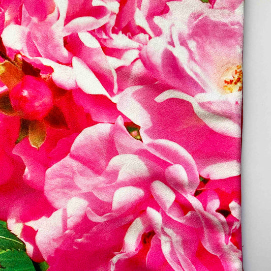 Velvet Cushion Cover: Pink Roses 2 (Large)