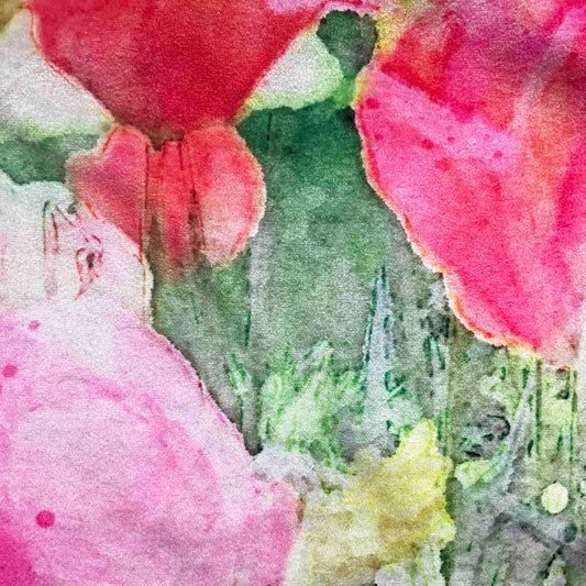 Velvet Cushion Cover: Tulips 1 (Large)