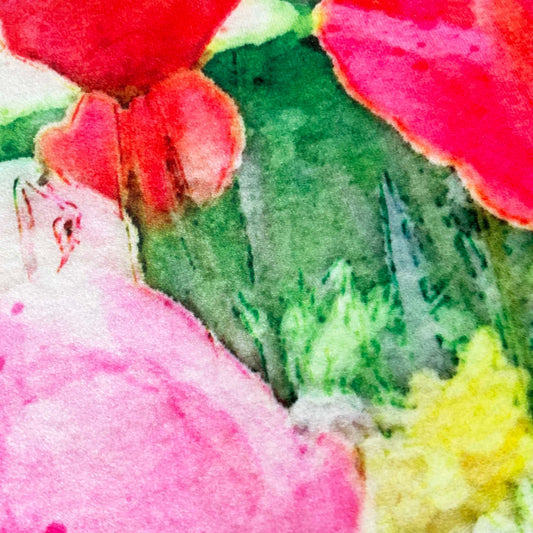 Velvet Cushion Cover: Tulips 1 (Small)