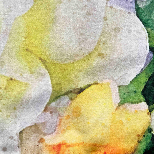 Velvet Cushion Cover: Yellow Roses 1 (Large)