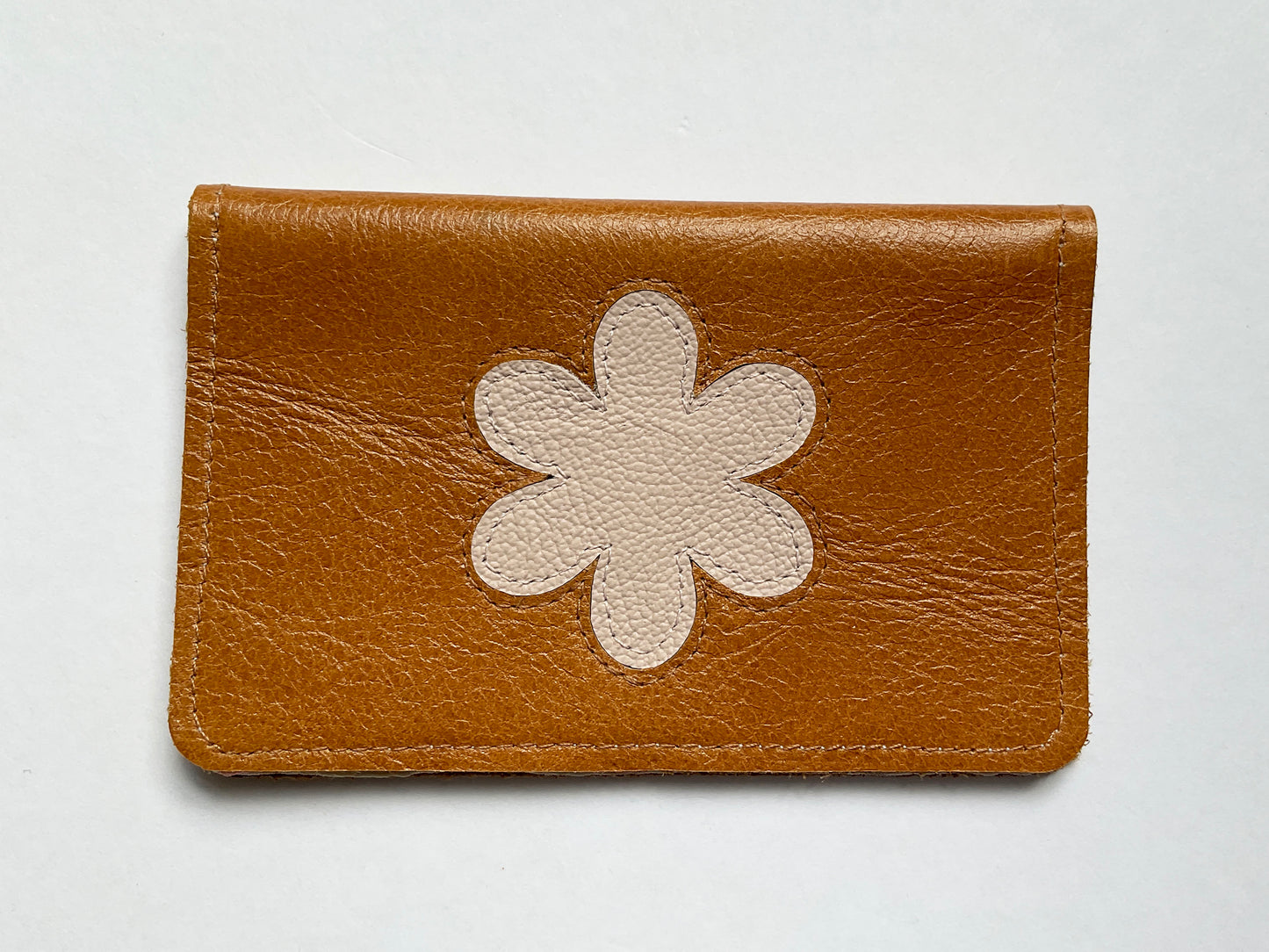 Leather Cardholder: Flower 1-01