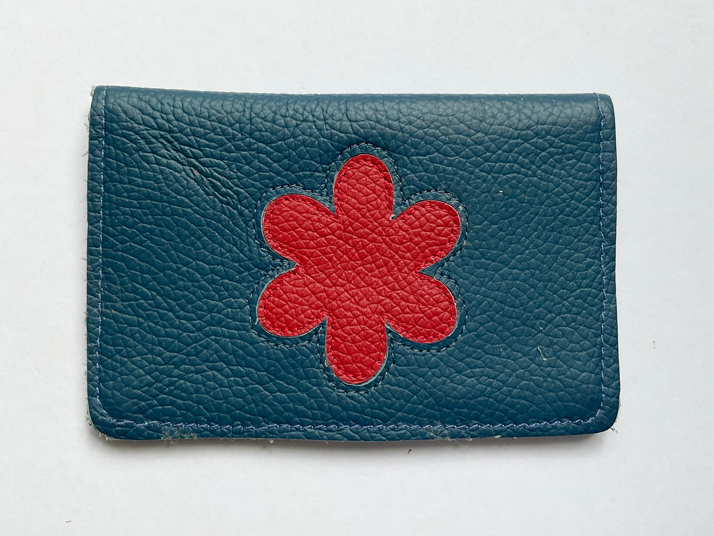 Leather Cardholder: Flower 1-03