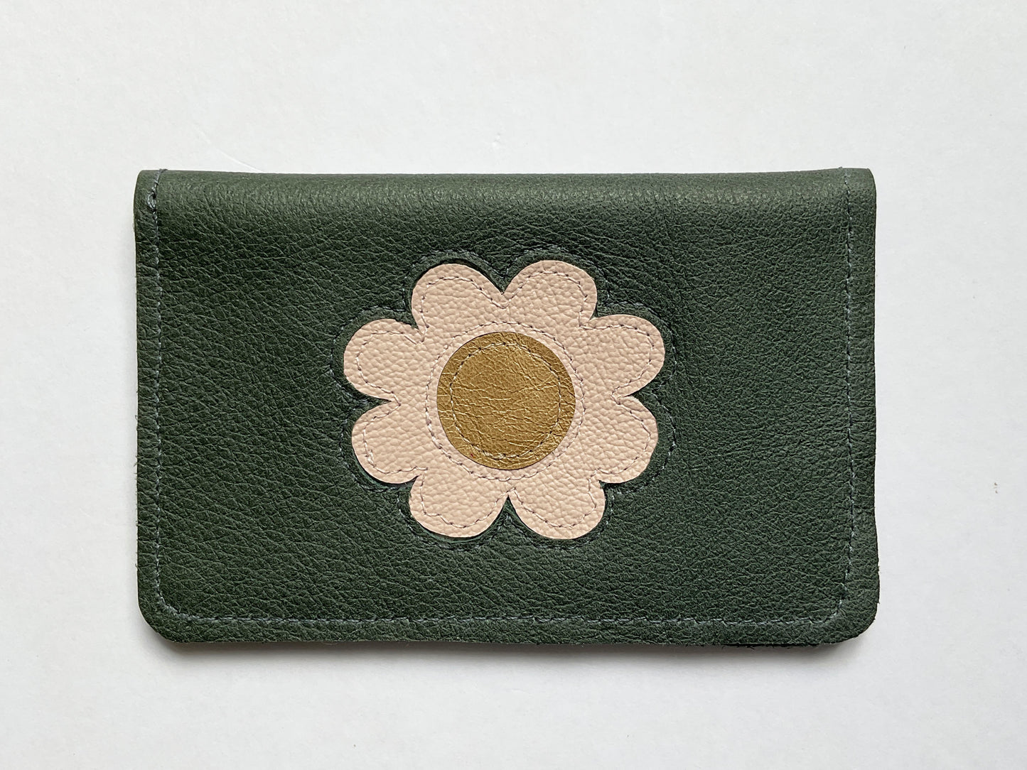 Leather Cardholder: Flower 2-01