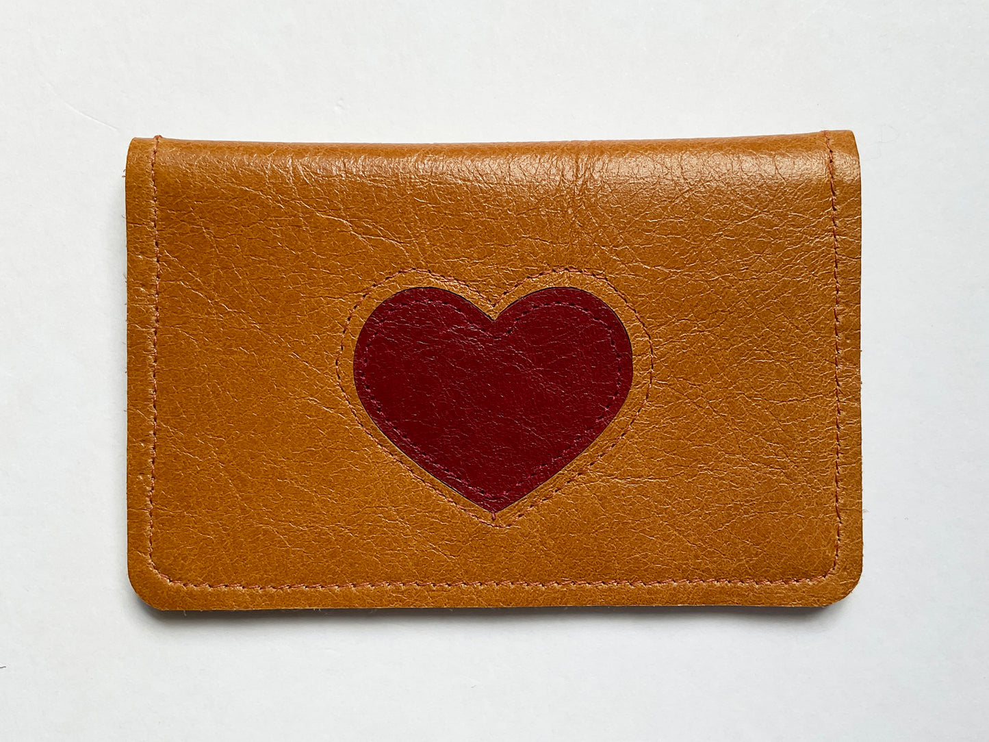 Leather Cardholder: Heart 01