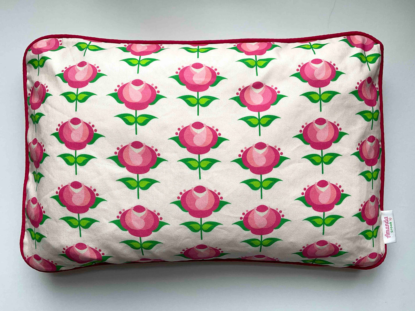 Linen-Cotton Cushion Cover: Rosa • Sugar (Small)