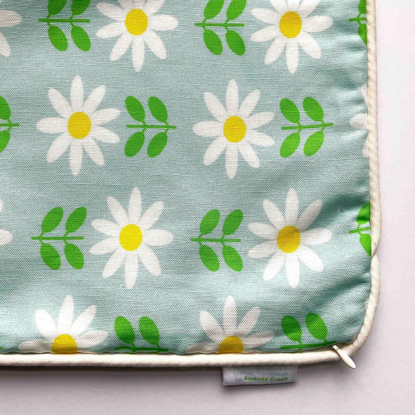 Linen-Cotton Cushion Cover: Stalk B • Green (Small)