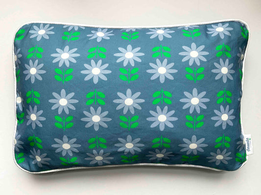 Linen-Cotton Cushion Cover: Stalk B • Indigo (Small)