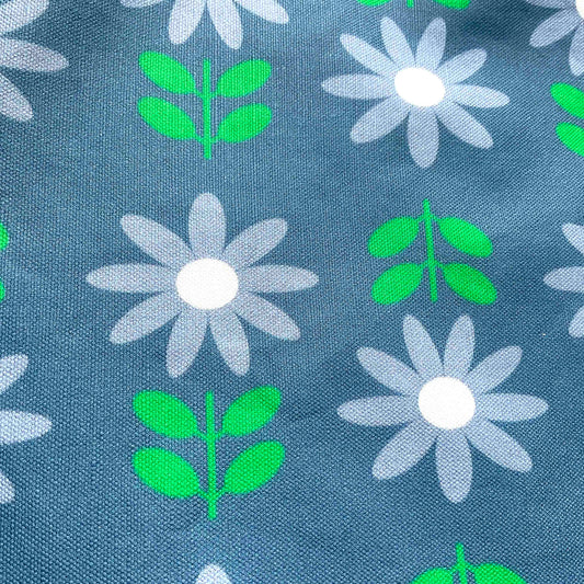 Linen-Cotton Cushion Cover: Stalk B • Indigo (Small)