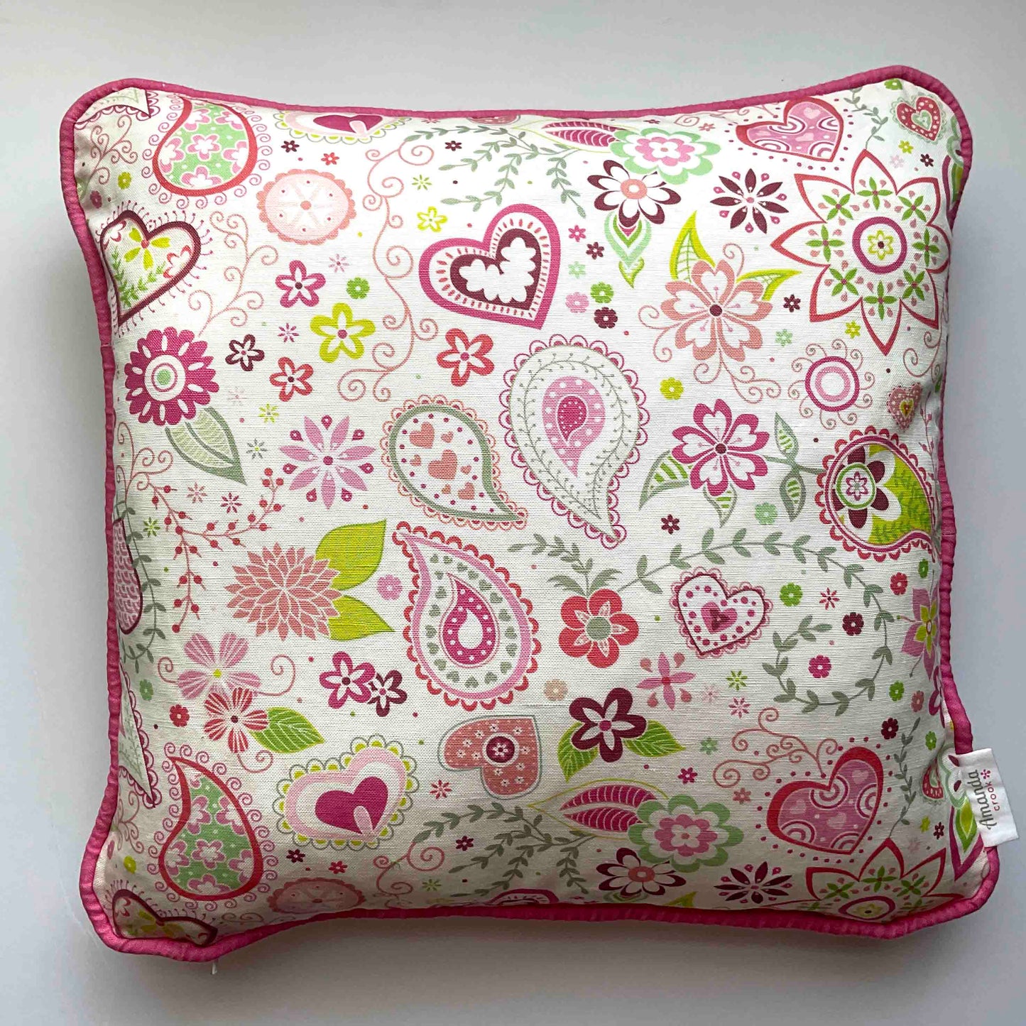 Linen-Cotton Cushion Cover: Paisley • Elsa (Small)