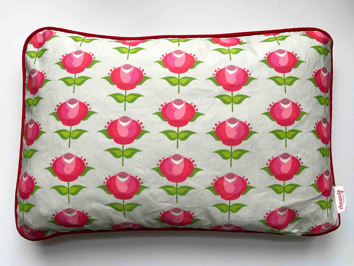 Linen-Cotton Cushion Cover: Rosa • Crimson (Small)