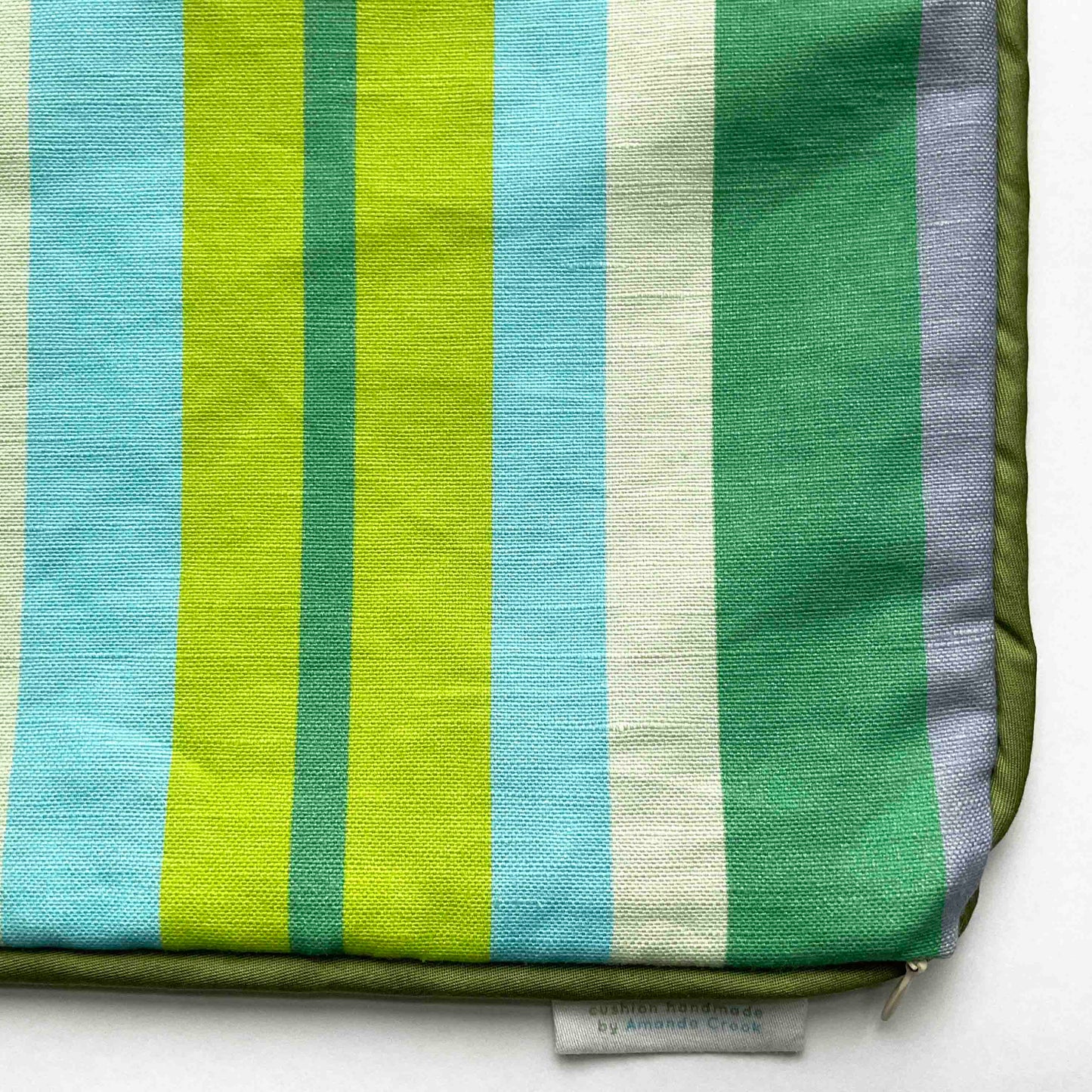 Linen-Cotton Cushion Cover: Stripe • Bianca (Small)