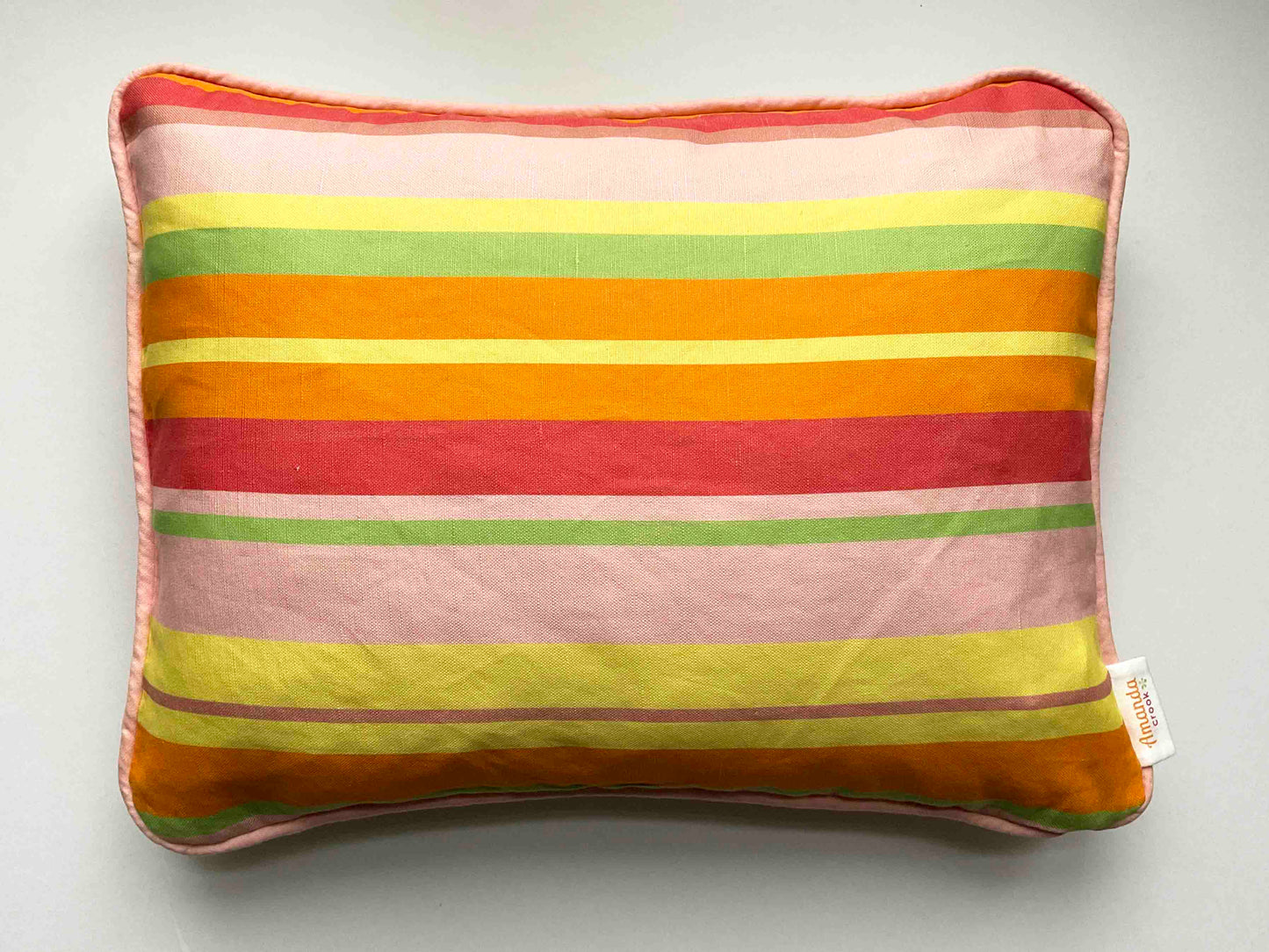 Linen-Cotton Cushion Cover: Stripe • Lily (Small)