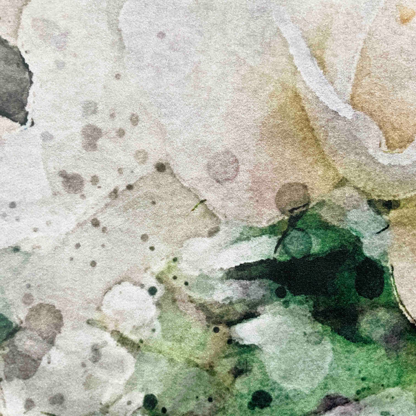 Velvet Cushion Cover: White Roses 1 (Large)