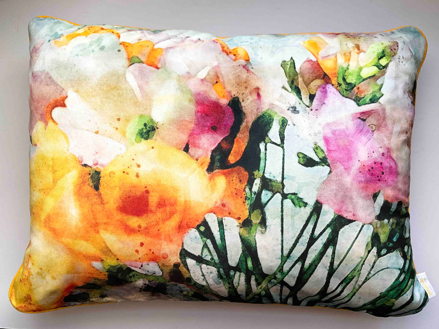 Velvet Cushion Cover: Freesia 2 (Large)